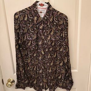 Rock 47 by Wrangler paisley print button down shirt